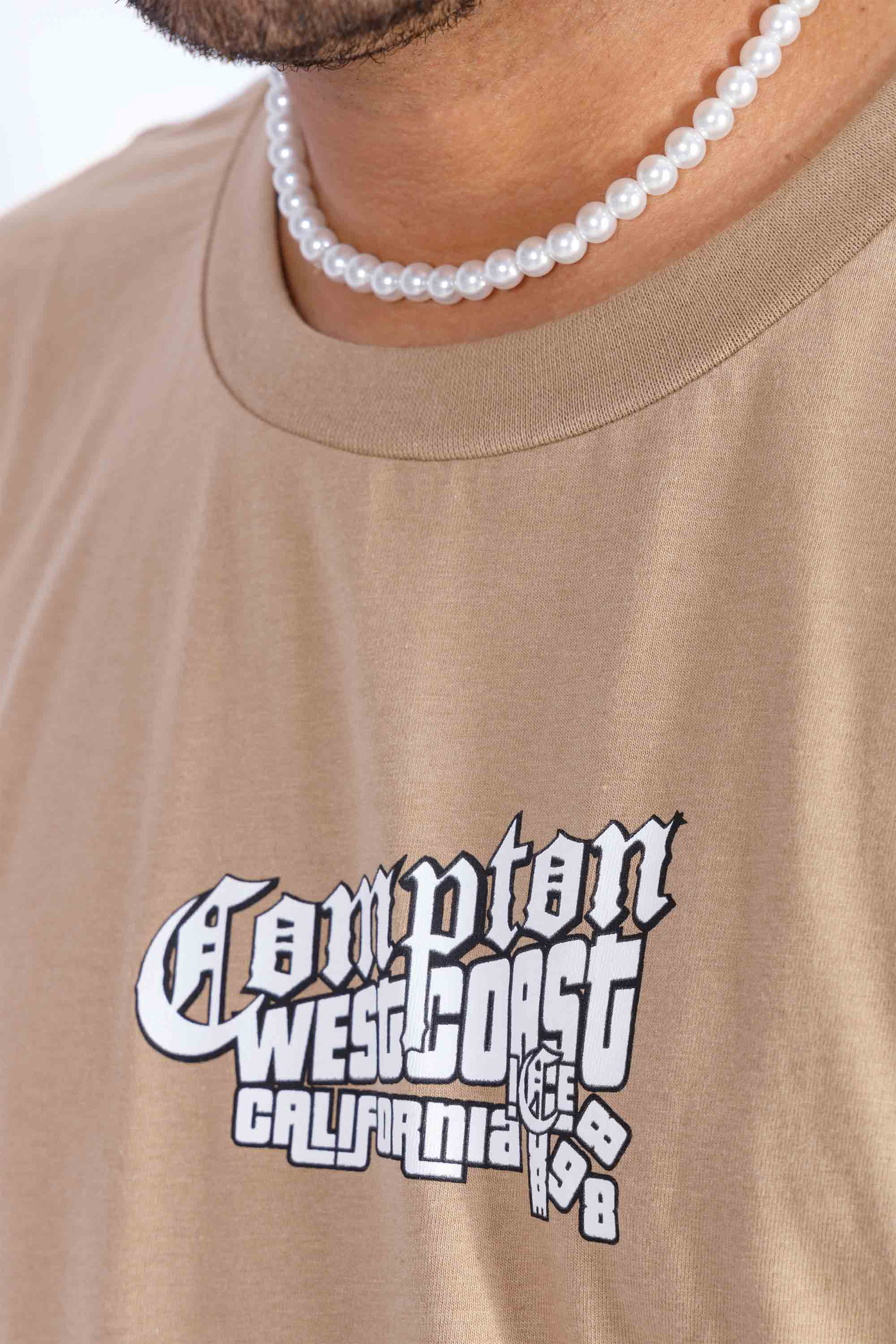 Camiseta Compton Oversized Boyz'N The Hood Caqui