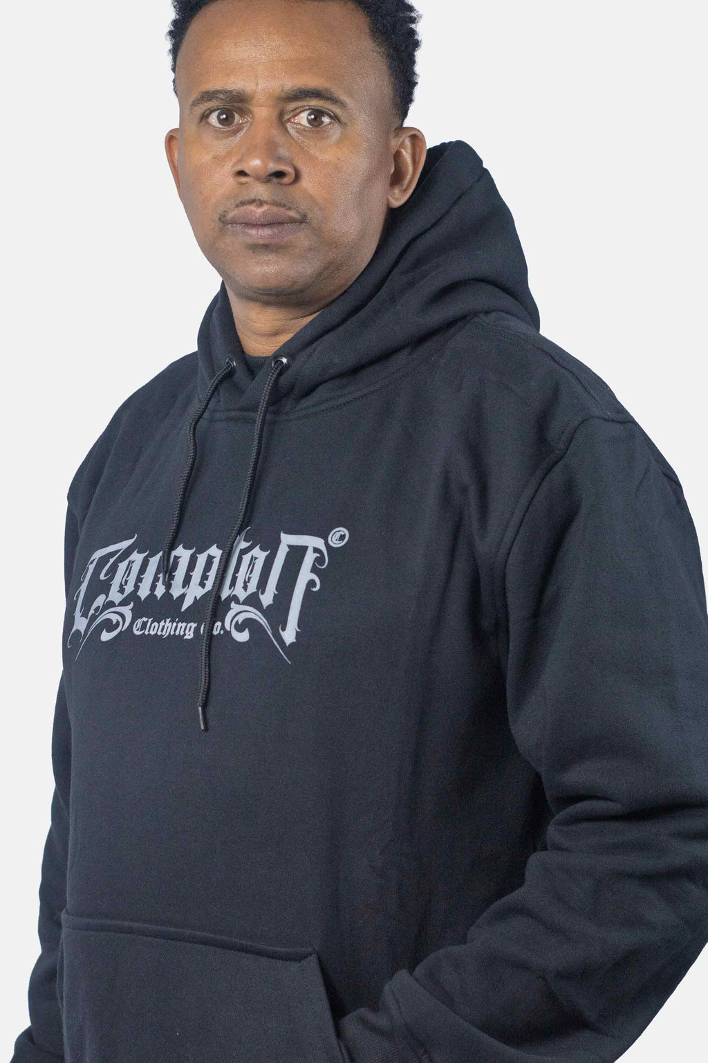 Moletom Compton Canguru Medieval Preto