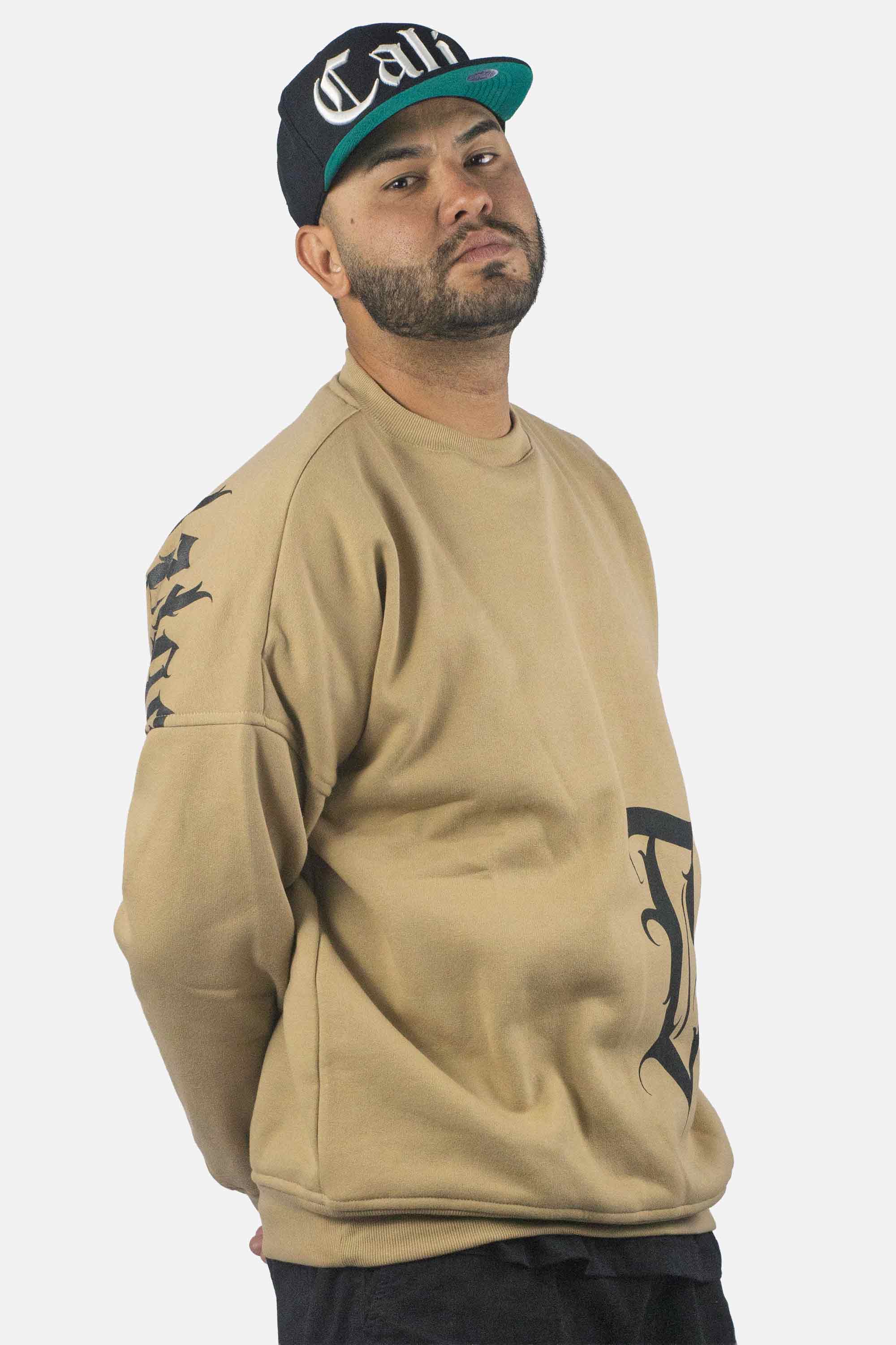 Moletom Compton Careca Morcego Medieval Caqui