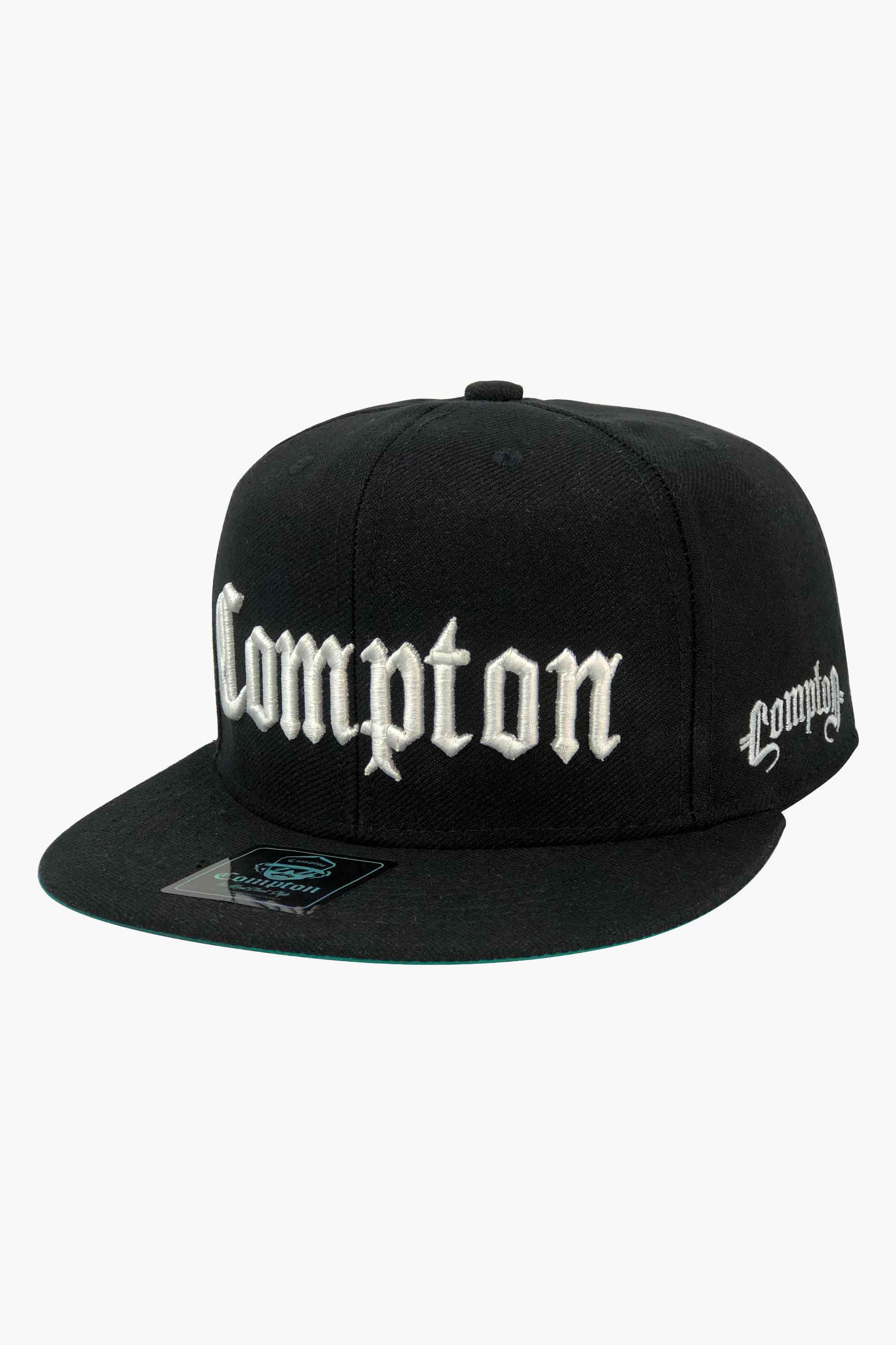 Boné Compton Aba Reta Classic Fechado Preto