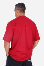 Camiseta Compton Oversized Logo Refletivo Vinho