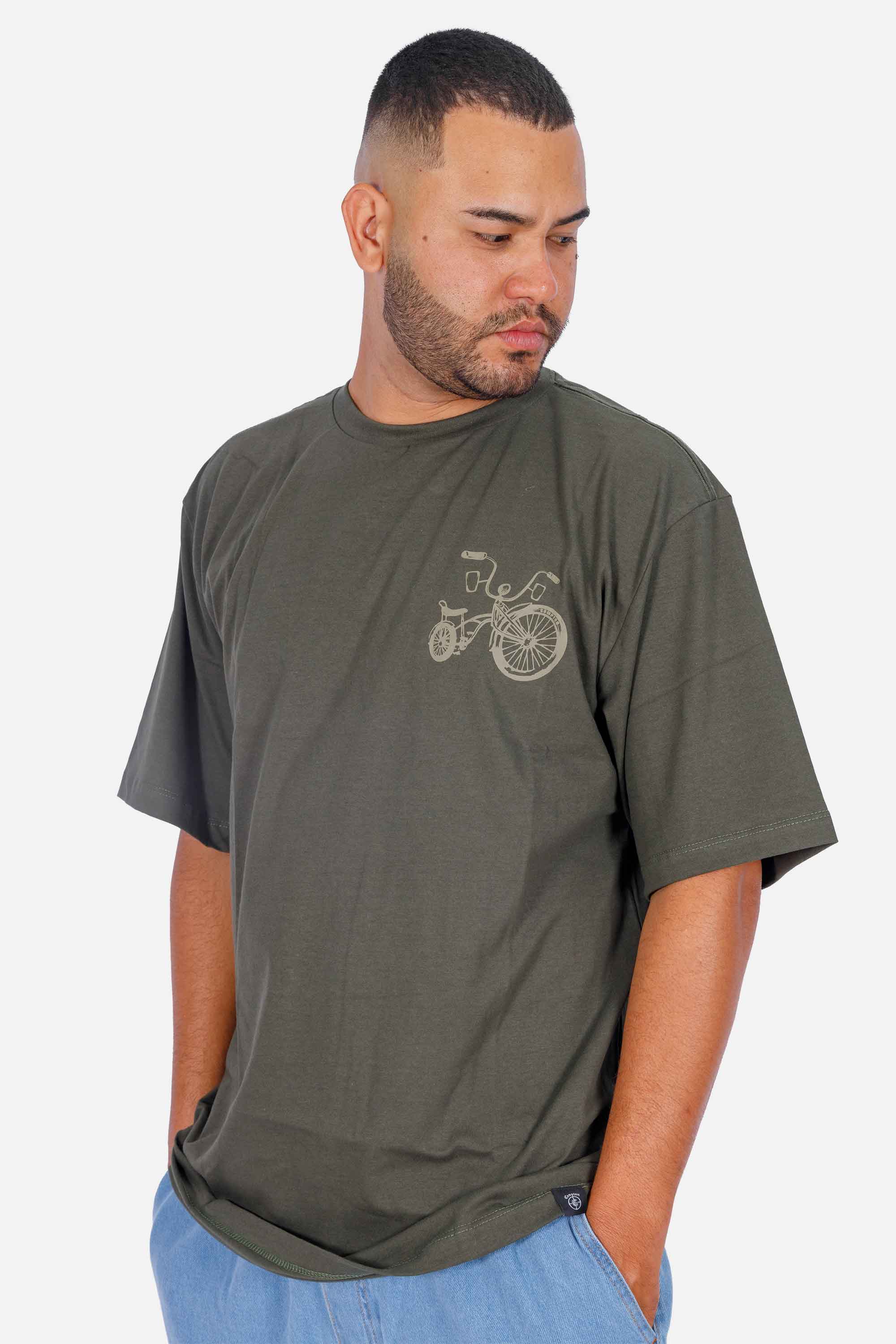 Camiseta Compton Oversized Lowbike Legacy Verde Militar