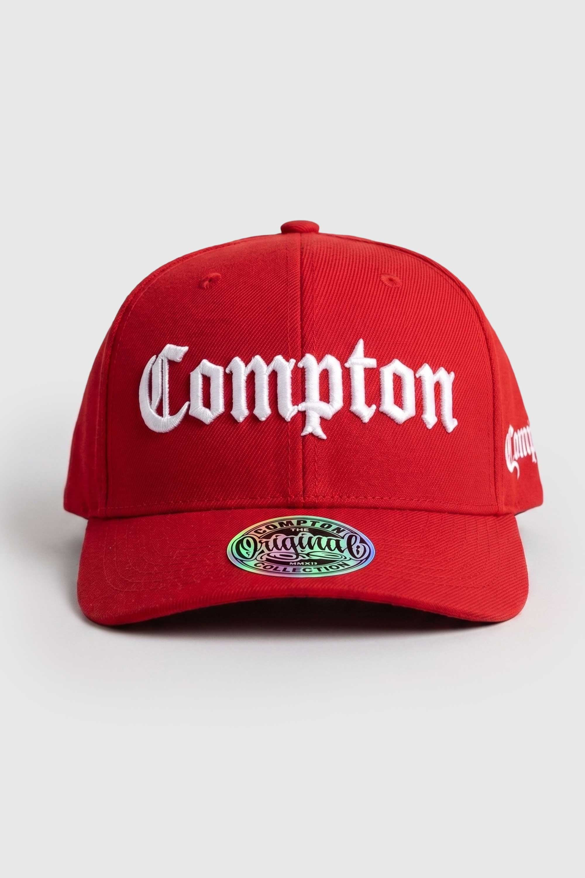 Boné Compton Aba Curva Snapback Clássico Vermelho
