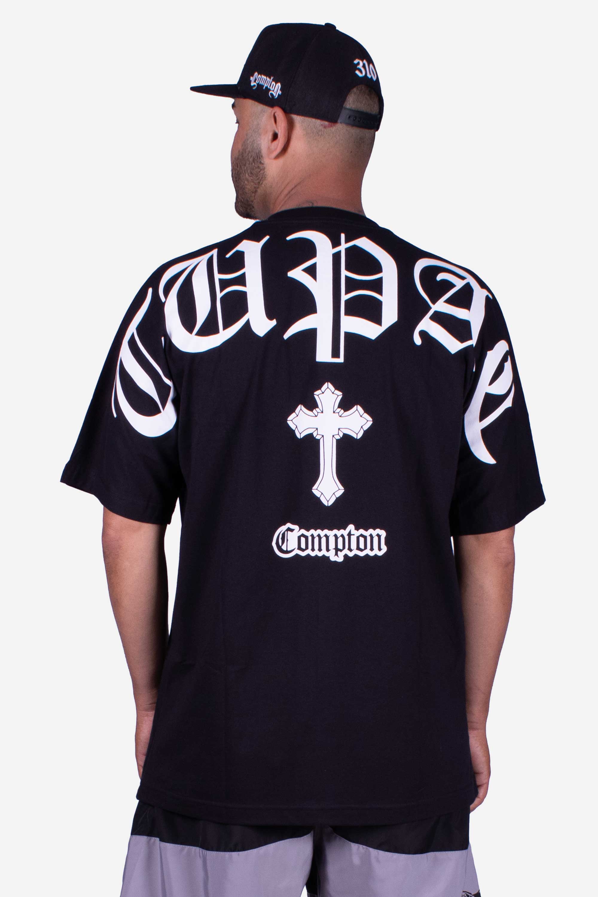 Camiseta Compton Oversized Tupac Preta