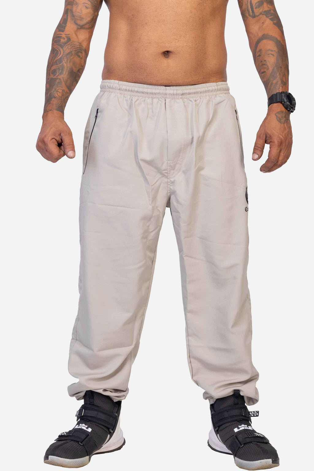 Calça Compton Tactel Logo Bege