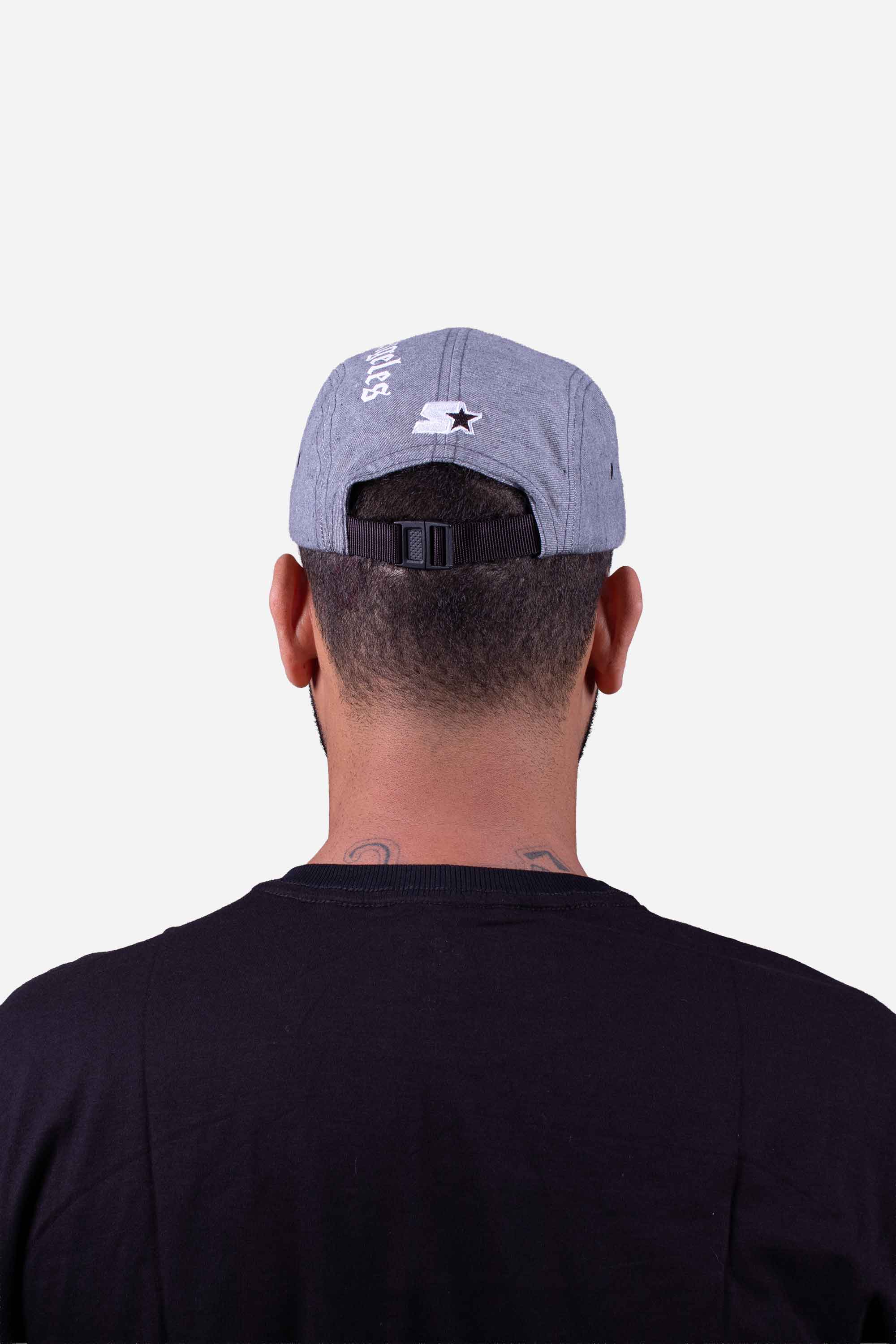 Boné Five Panel Collab Starter X Compton Los Angeles Cinza