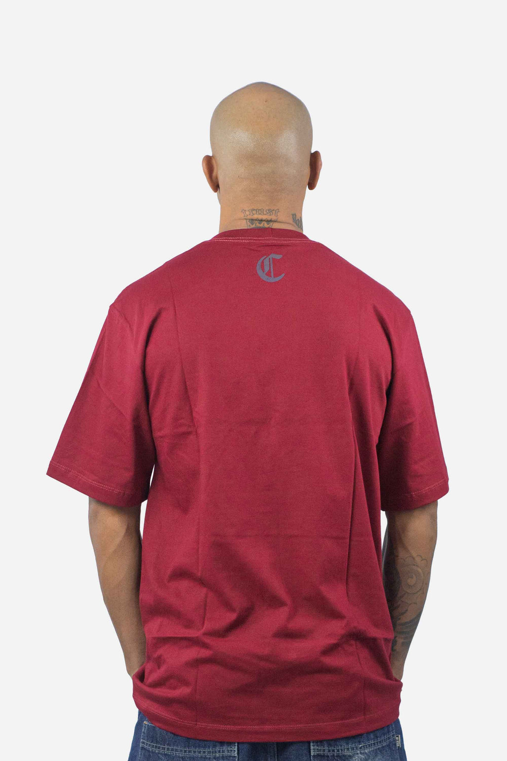 Camiseta Compton Oversized Refletiva Luminous Vinho