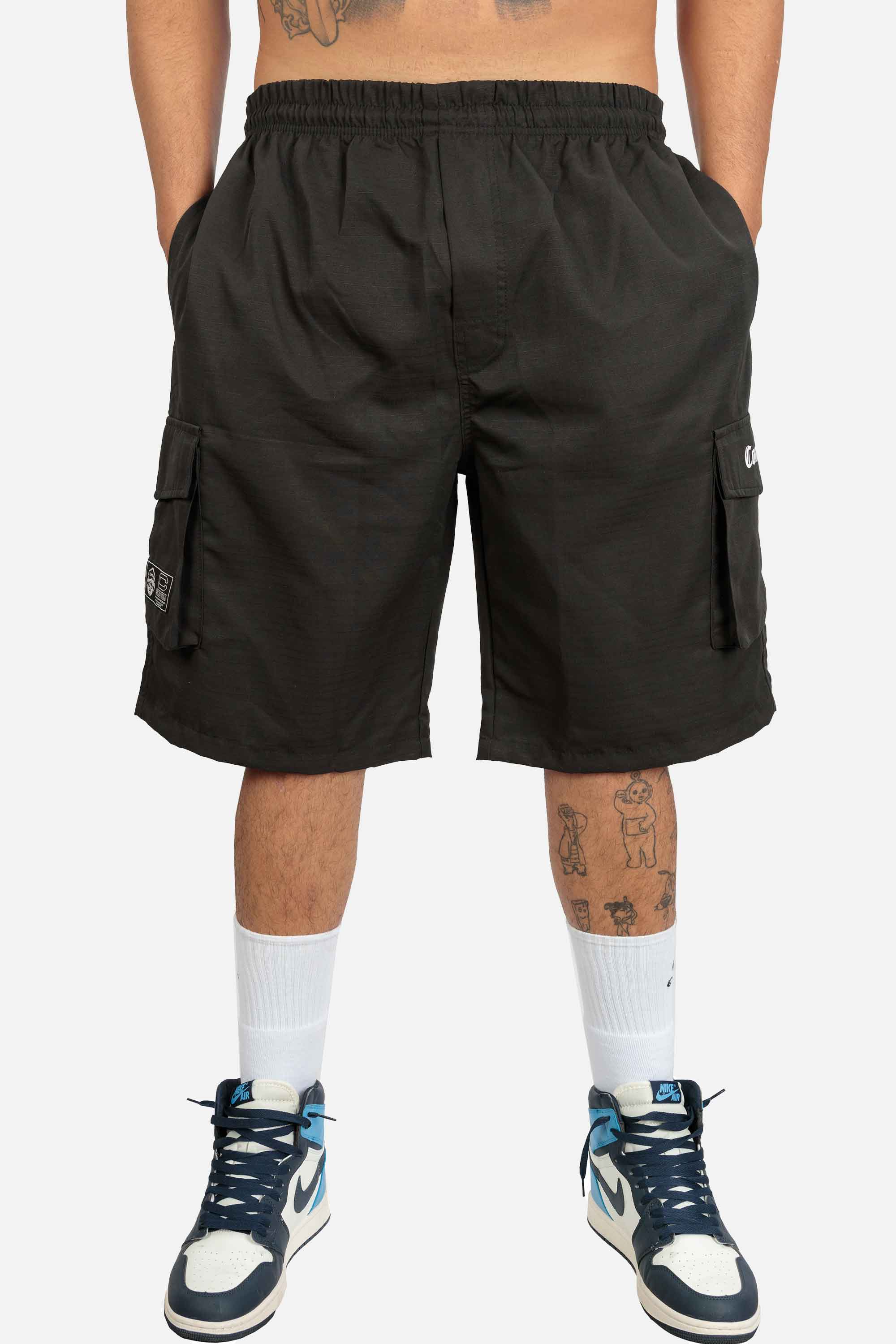 Bermuda Cargo Compton Elástico Ripstop Preta