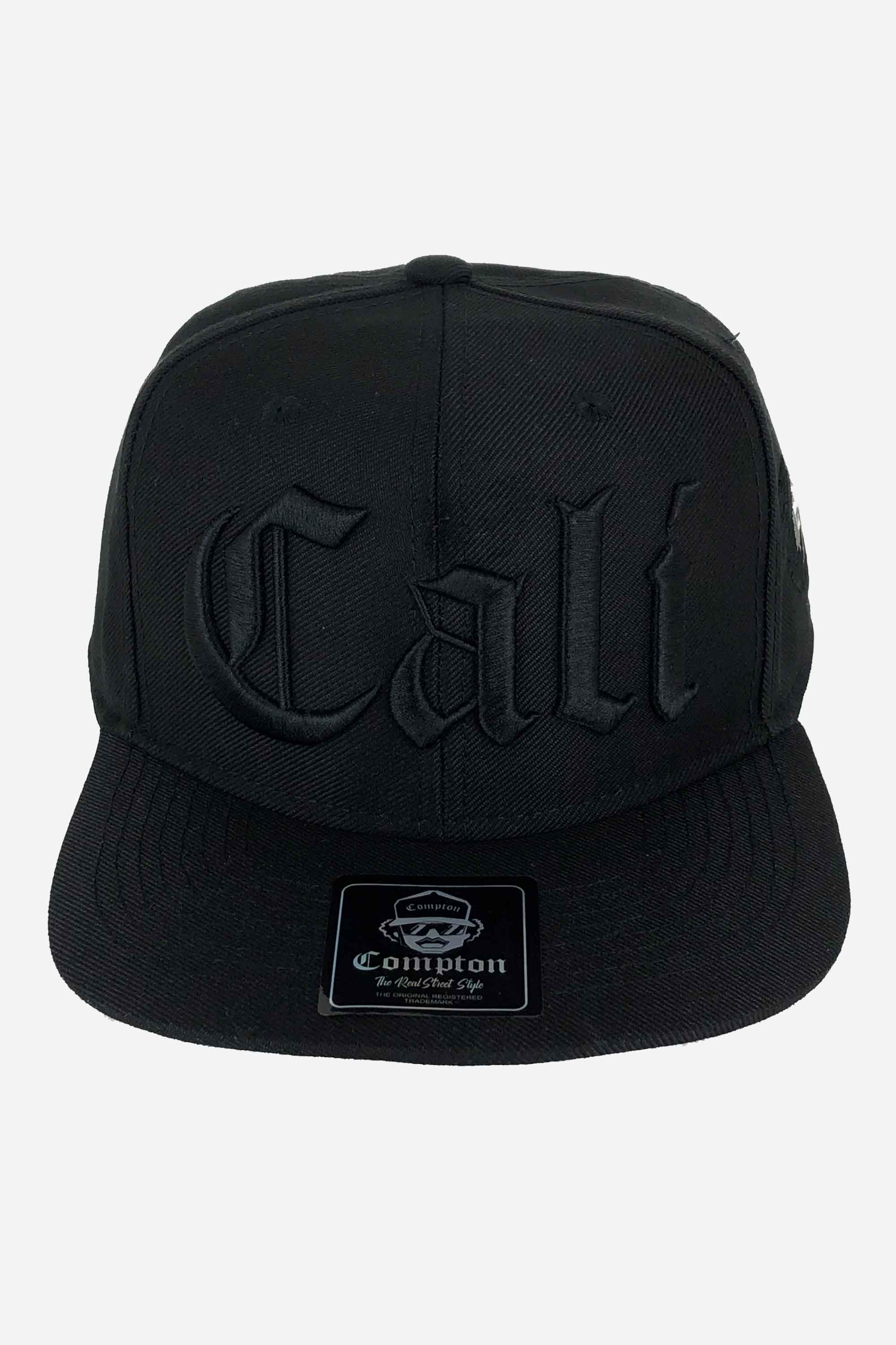 Boné Compton Aba Reta Snapback Cali All Black