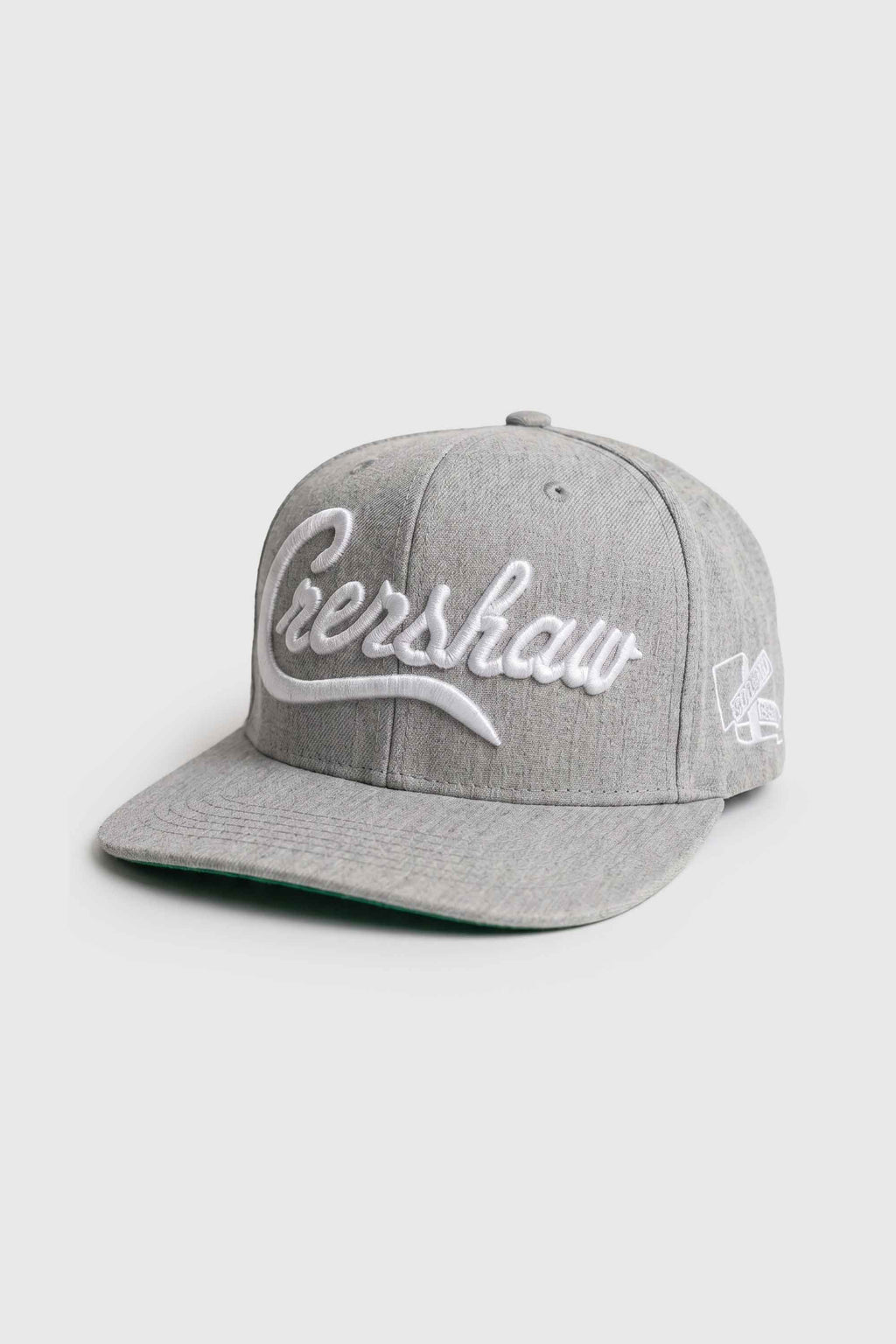 Boné Aba Reta Snapback Crenshaw Logo - Cinza Mescla