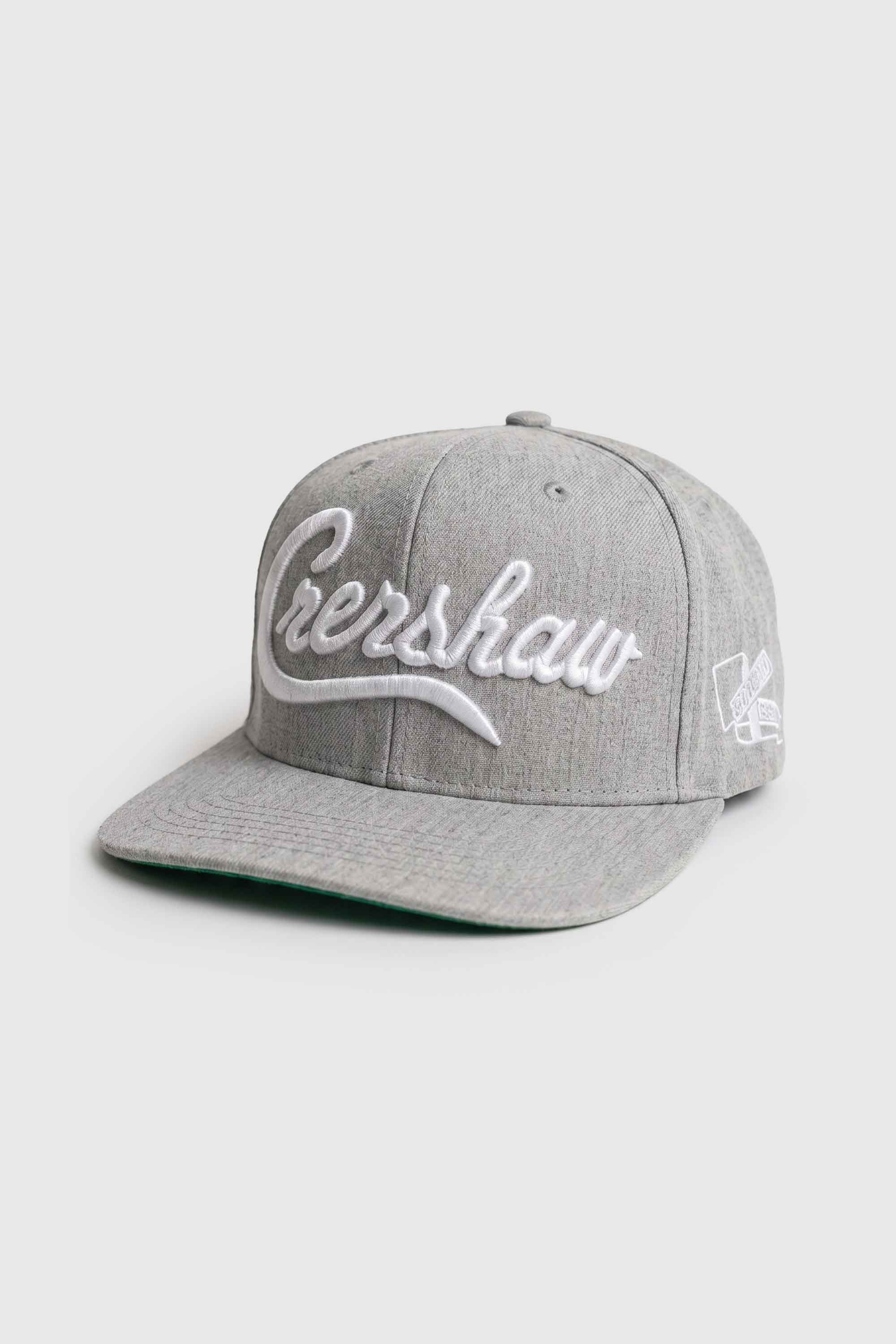 Boné Aba Reta Snapback Crenshaw Logo - Cinza Mescla