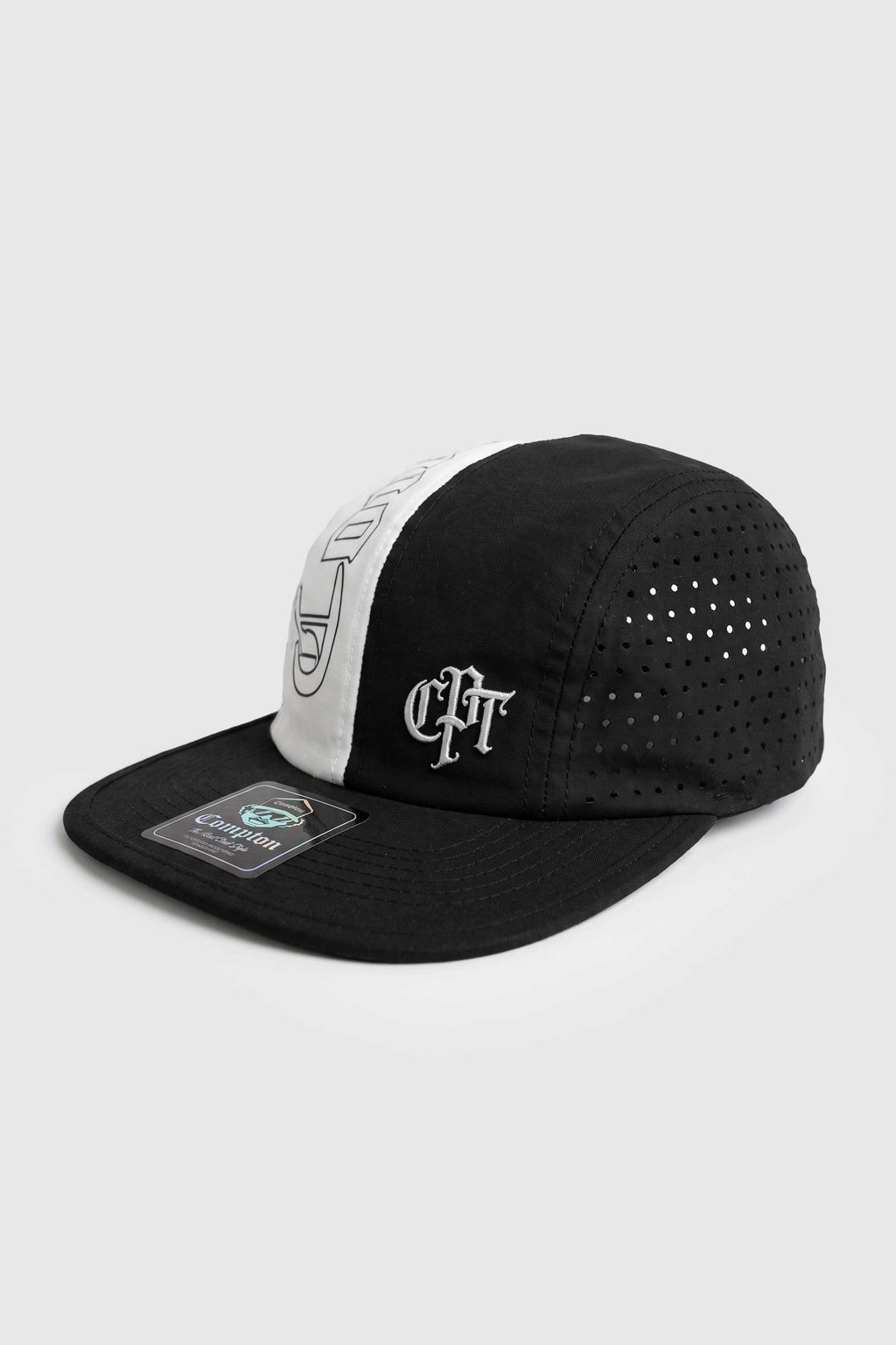 Boné Five Panel Compton Split Bicolor Preto e Branco