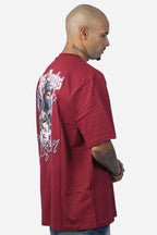 Camiseta Compton Oversized Thug Angel Vinho