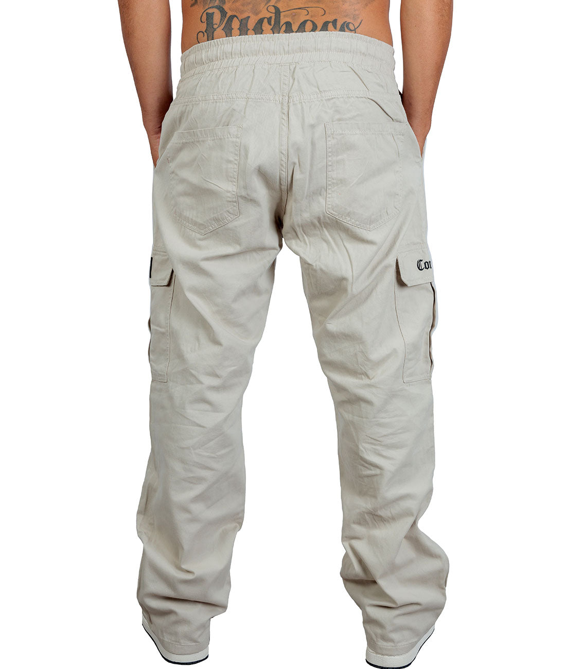 Calça Cargo Compton Sarja Balão Bege