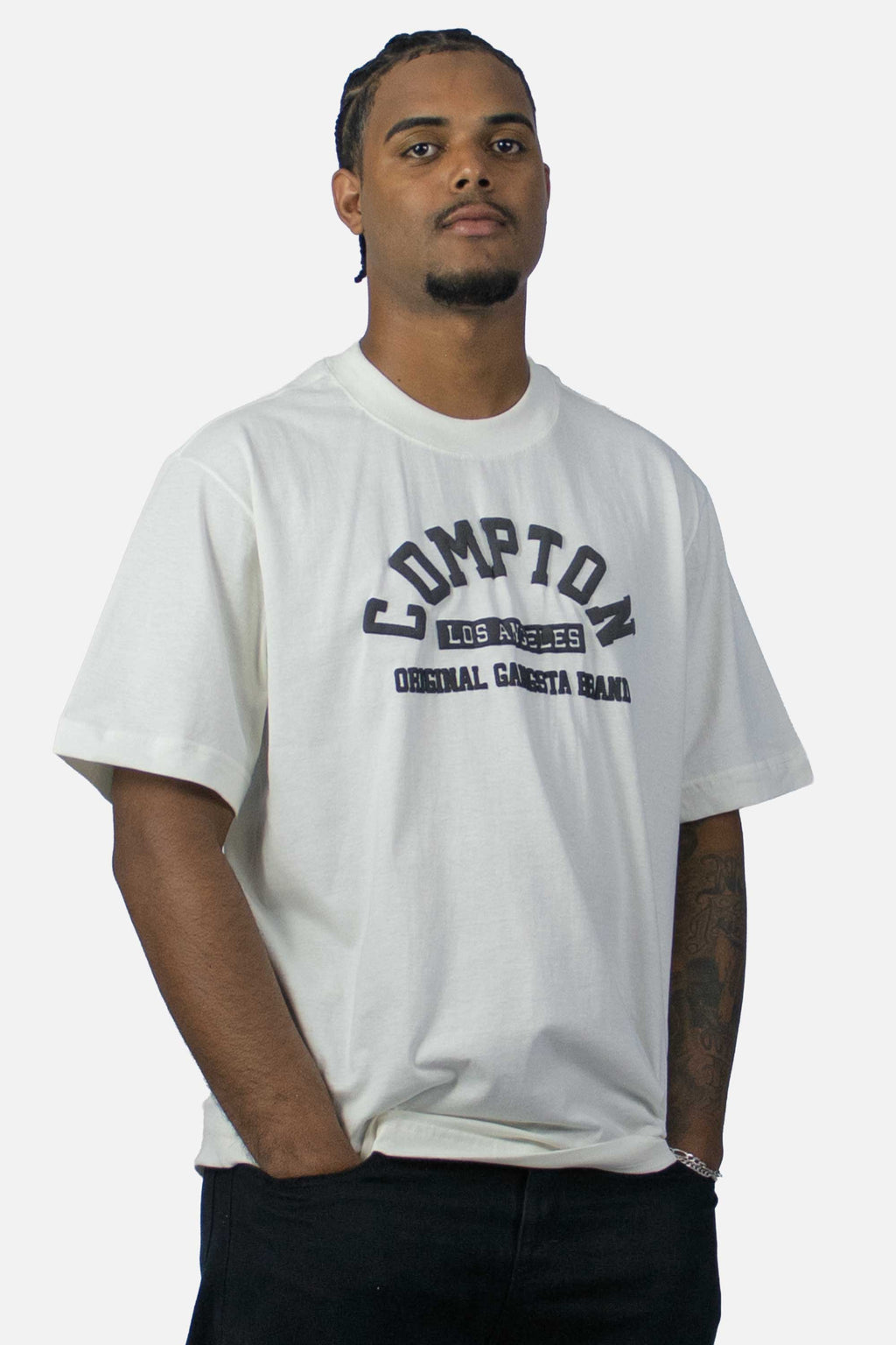 Camiseta Compton Oversized Original Gangsta Brand Off White