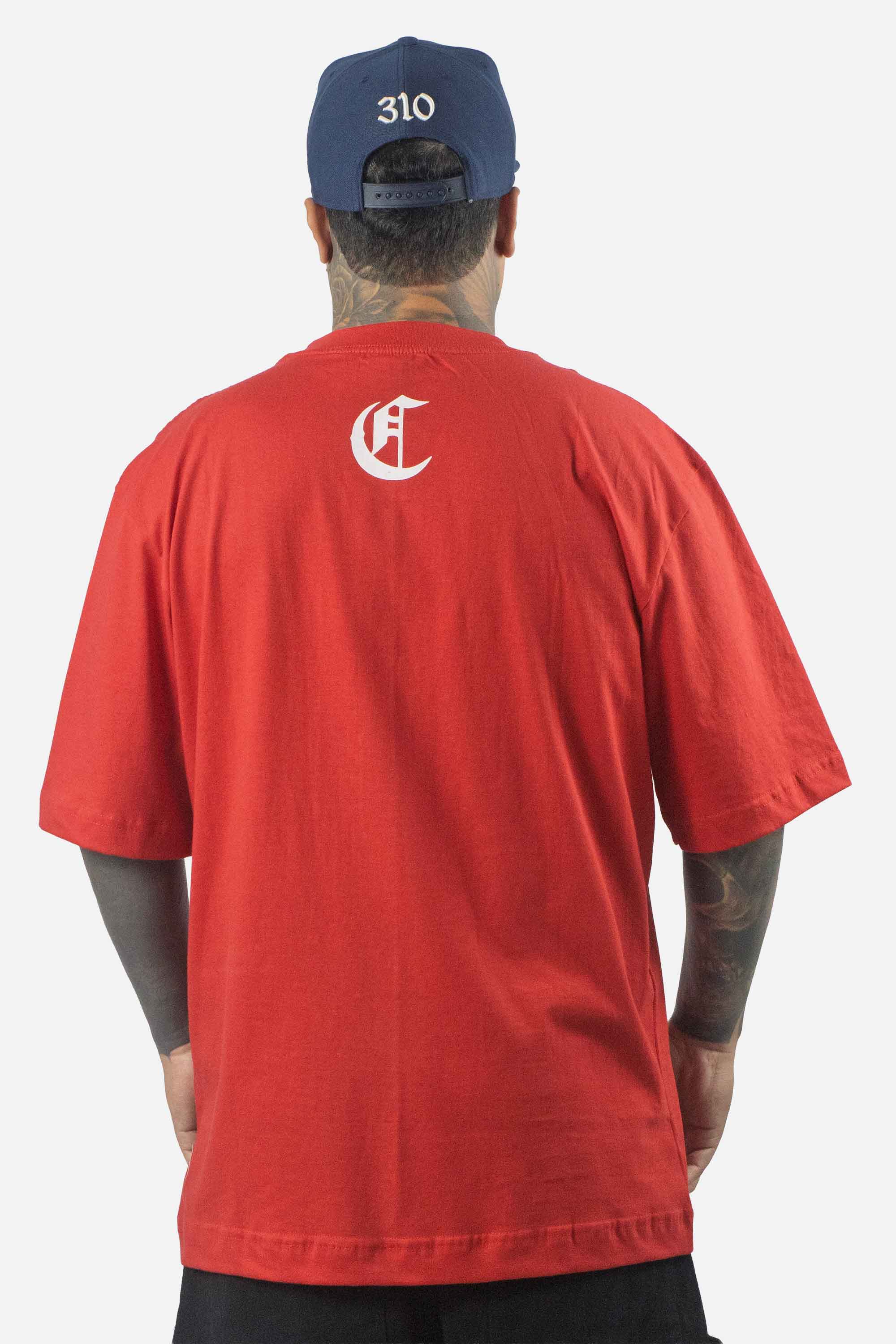 Camiseta Compton Oversized New Logo Furtacor Vermelha