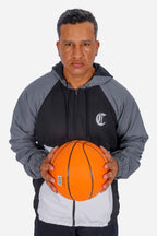 Jaqueta Compton Corta Vento Logo Refletivo Cinza