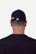 Boné Aba Curva Collab Starter X Compton Fechado FlexFit Preto