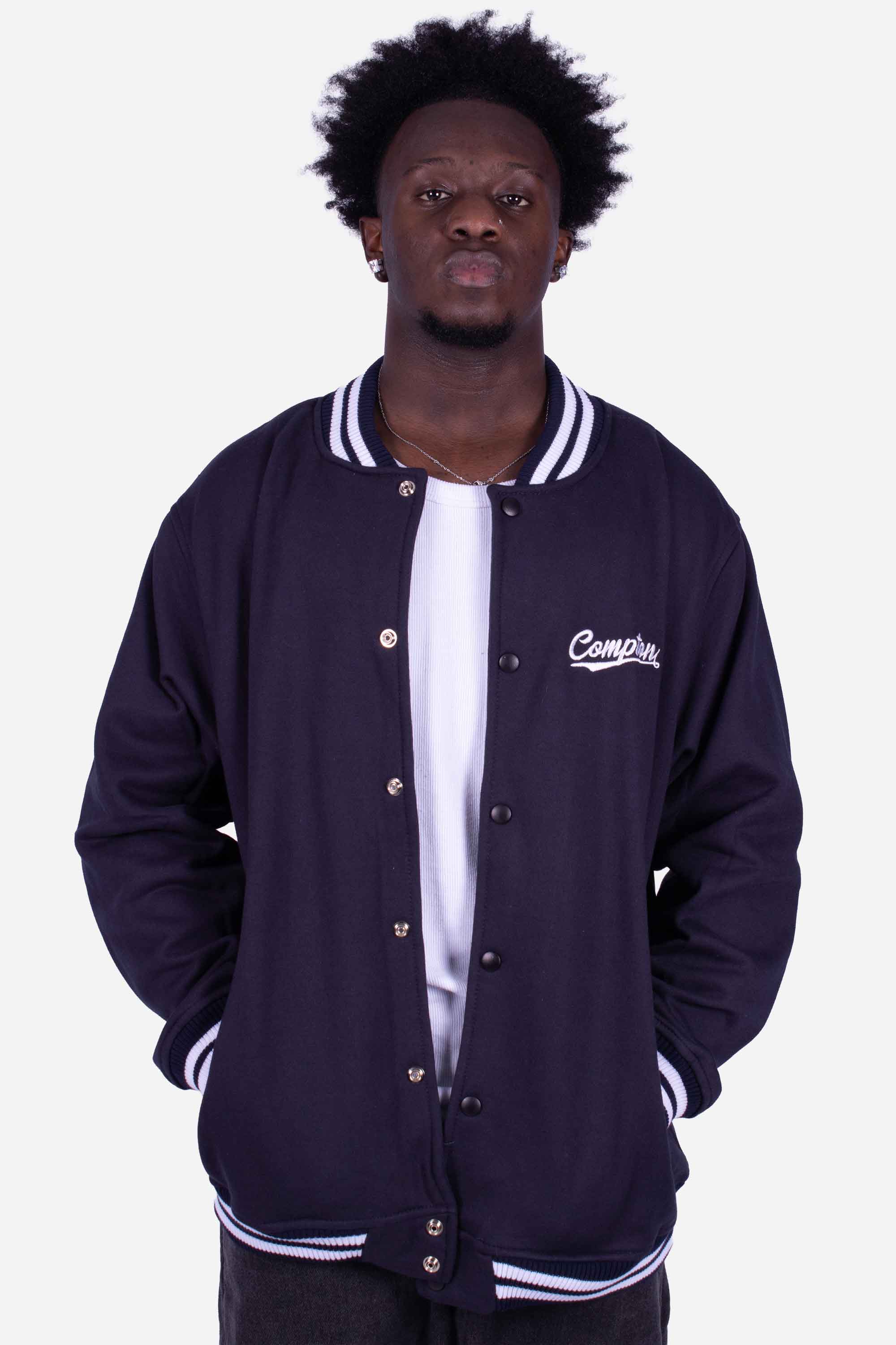 Jaqueta Compton College Bordada Azul Marinho