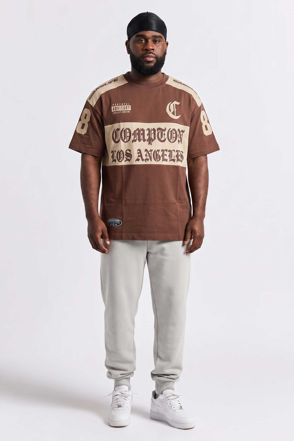 Camiseta Oversized Compton Gang Life - Marrom