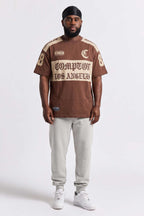 Camiseta Oversized Compton Gang Life - Marrom
