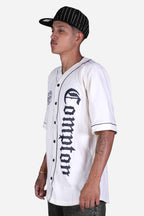 Camisa De Botão Baseball Compton Logo Off White - COMPTON