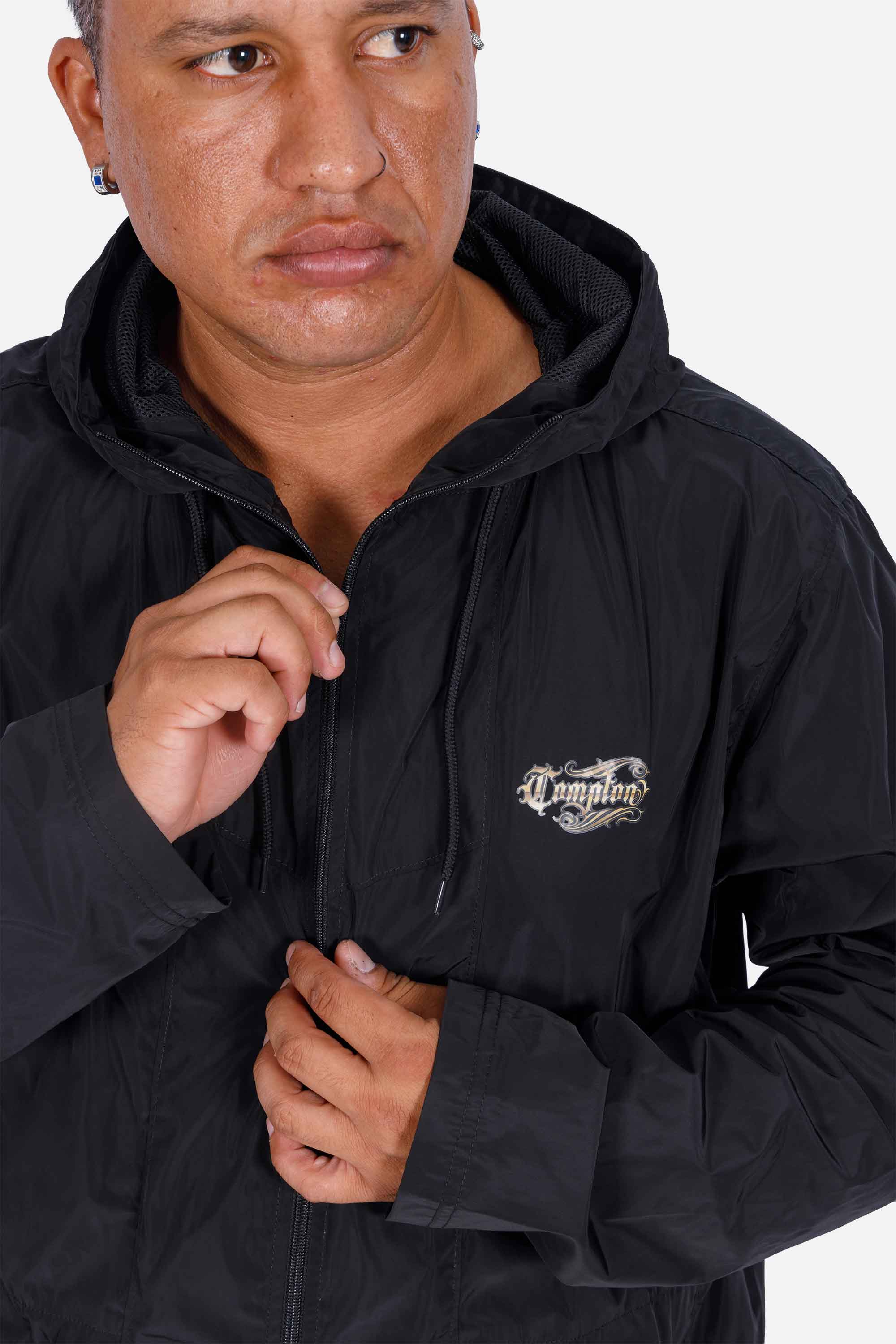 Jaqueta Compton Corta Vento Street Pulse Preta