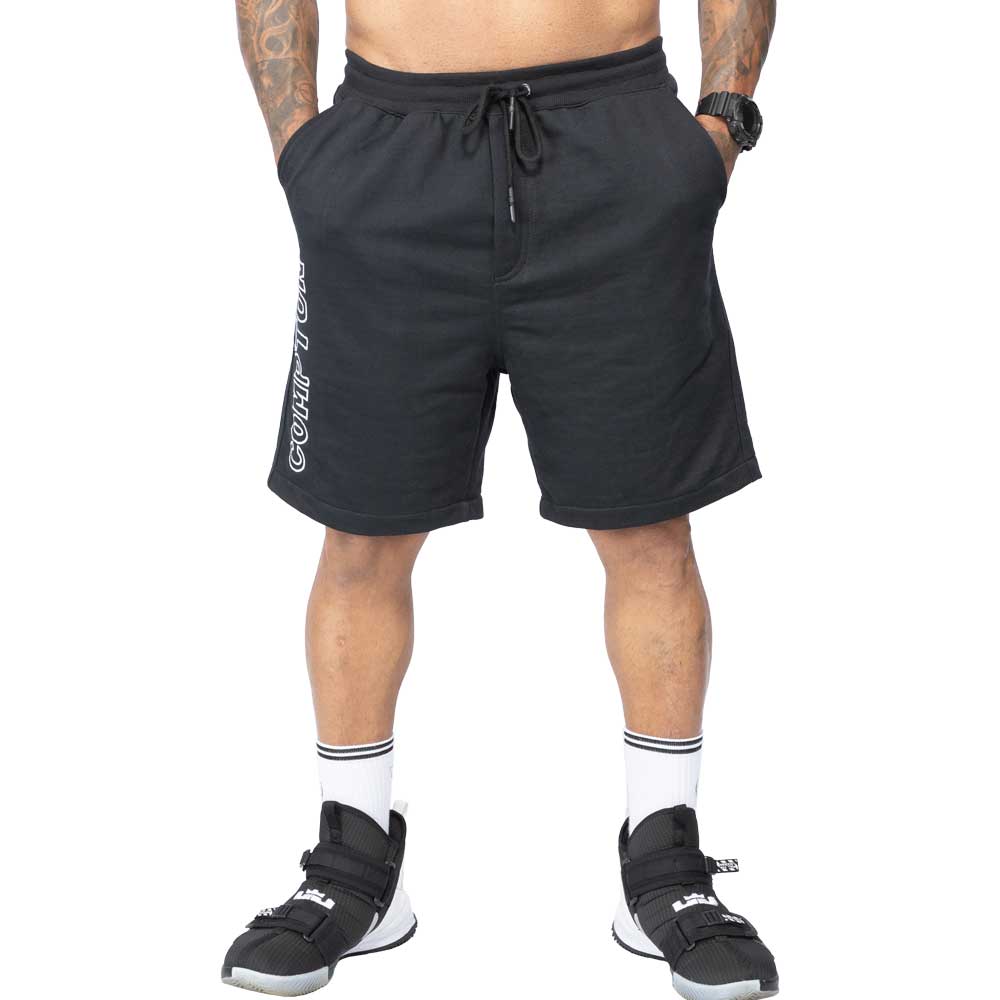 Bermuda Compton Moletinho Letter Bordada Preto