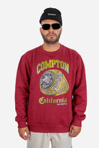 Moletom Compton Careca Champion Ring Vinho