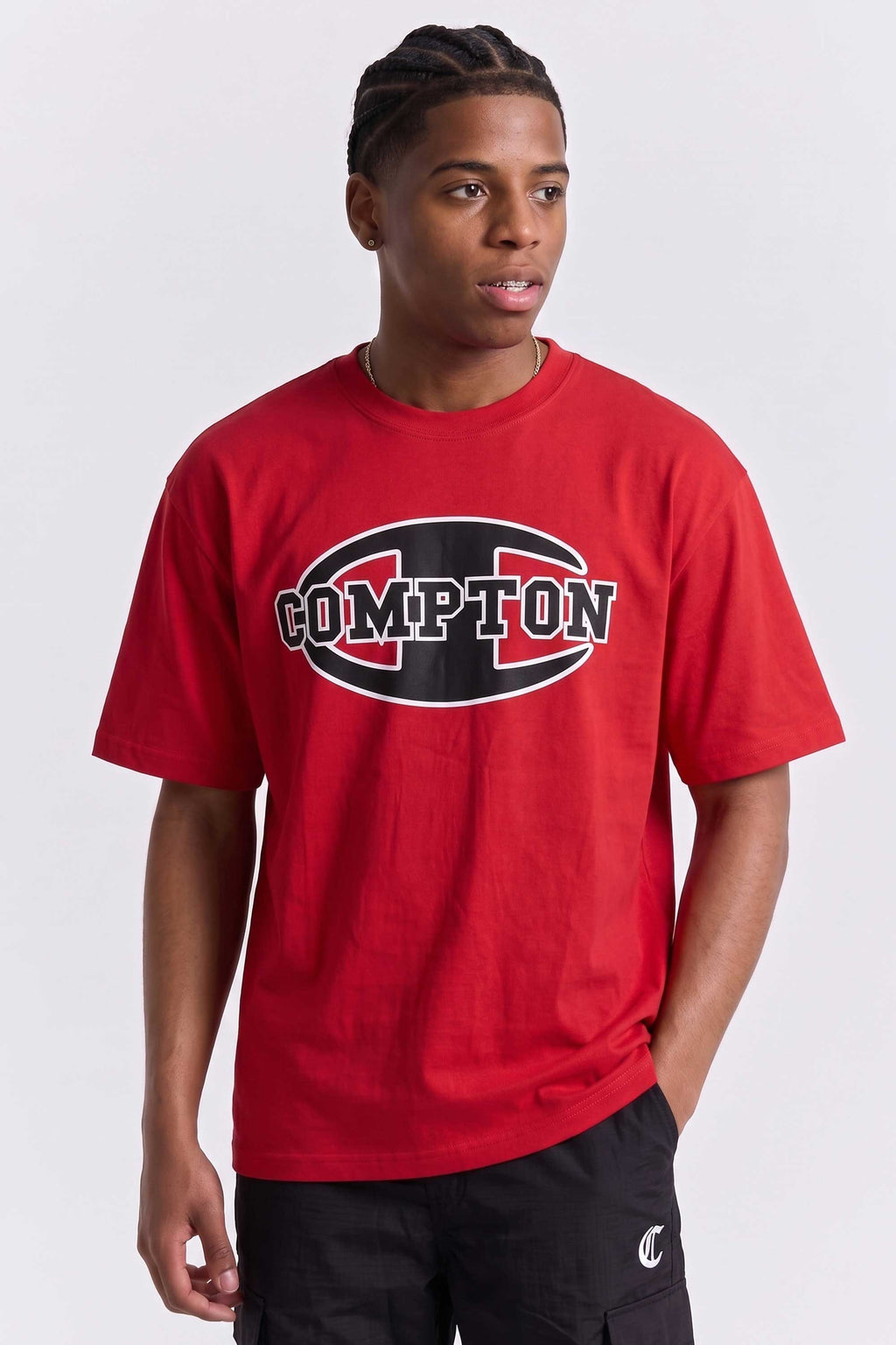 Camiseta Compton Manga Curta Sign Tag Vermelha