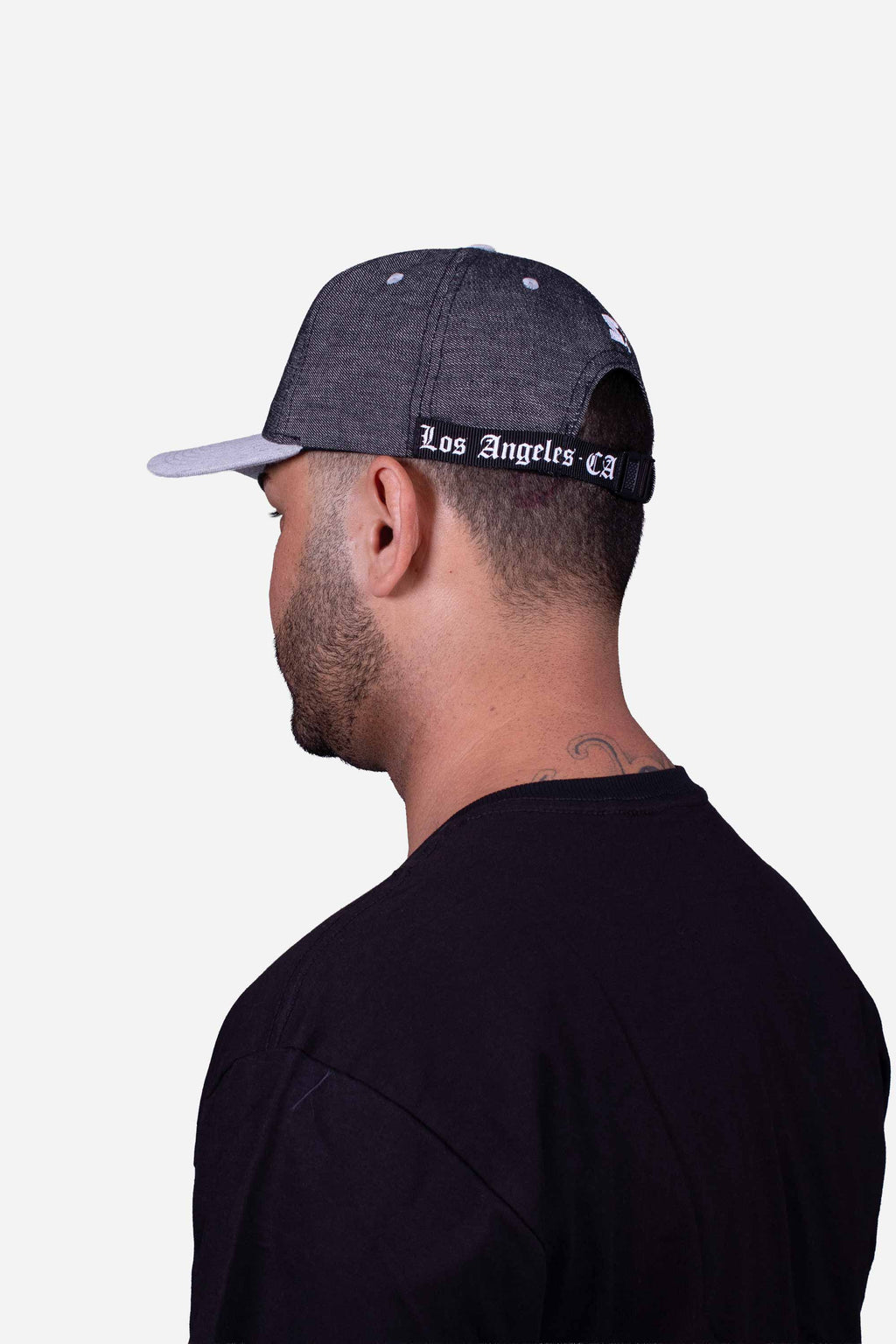 Boné Aba Curva Collab Starter X Compton Click Ninety9 Cinza