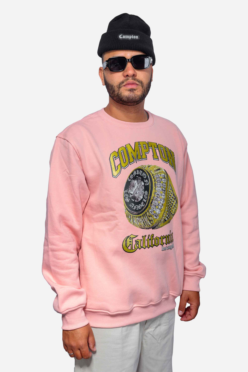 Moletom Compton Careca Champion Ring Rosa