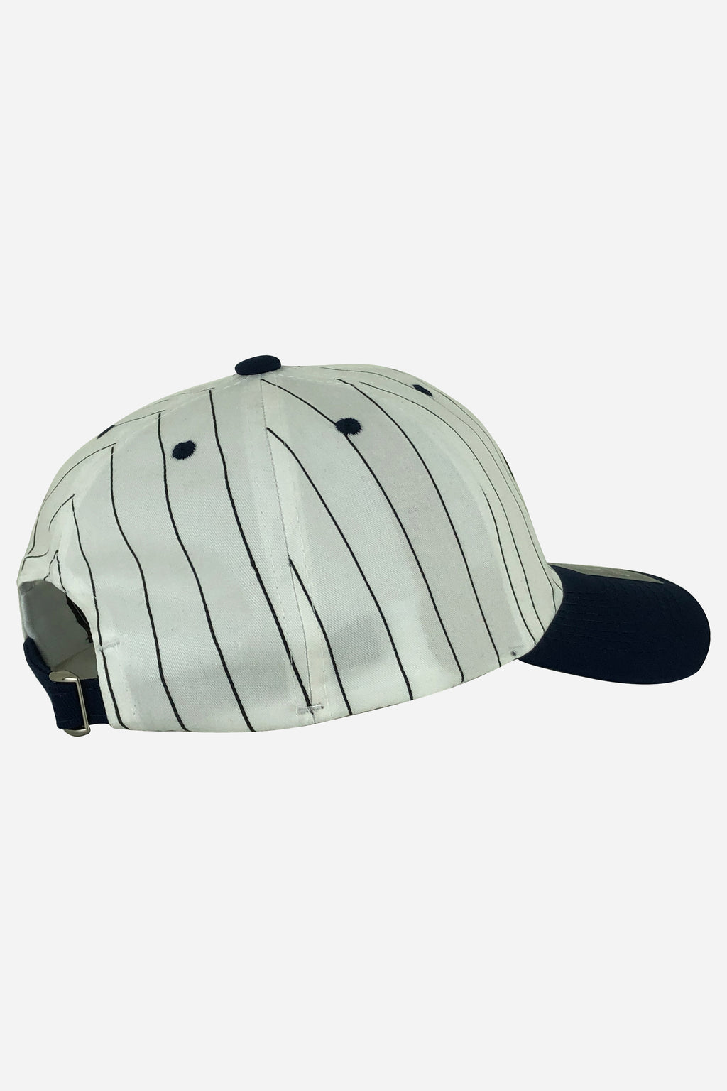 Boné Dad Hat Compton Baseball Pinstripe Azul Logo Bordado