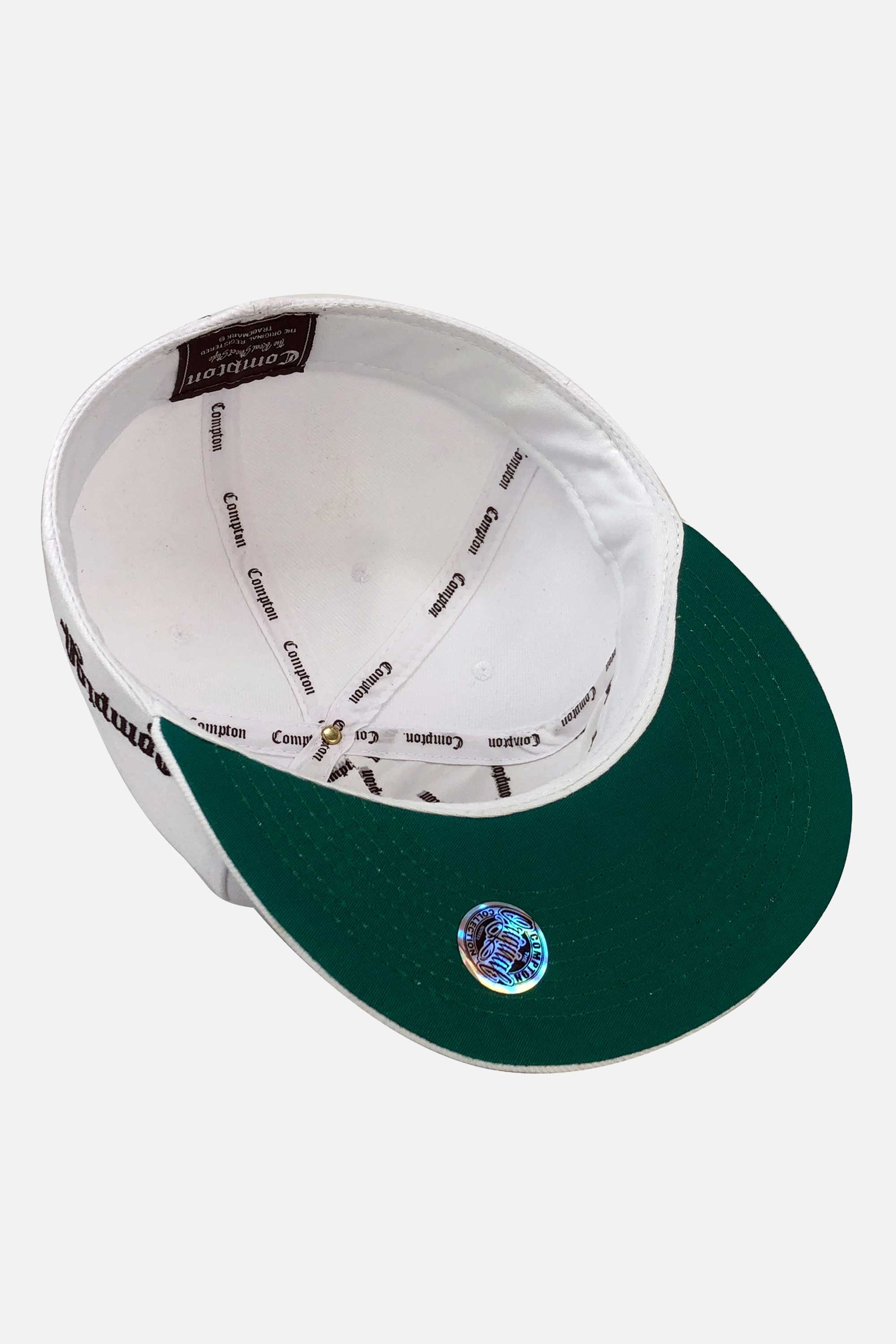 Boné Compton Aba Reta Classic Fechado Branco