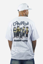 Camiseta Compton Oversized Straigh Outta Branca
