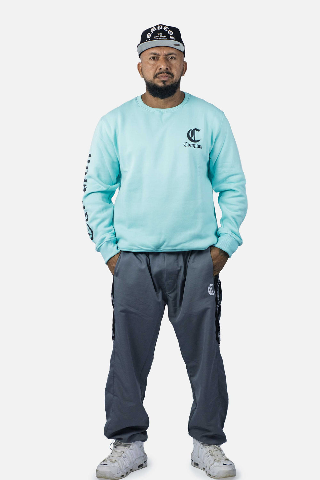 Moletom Compton Careca Logo Verde