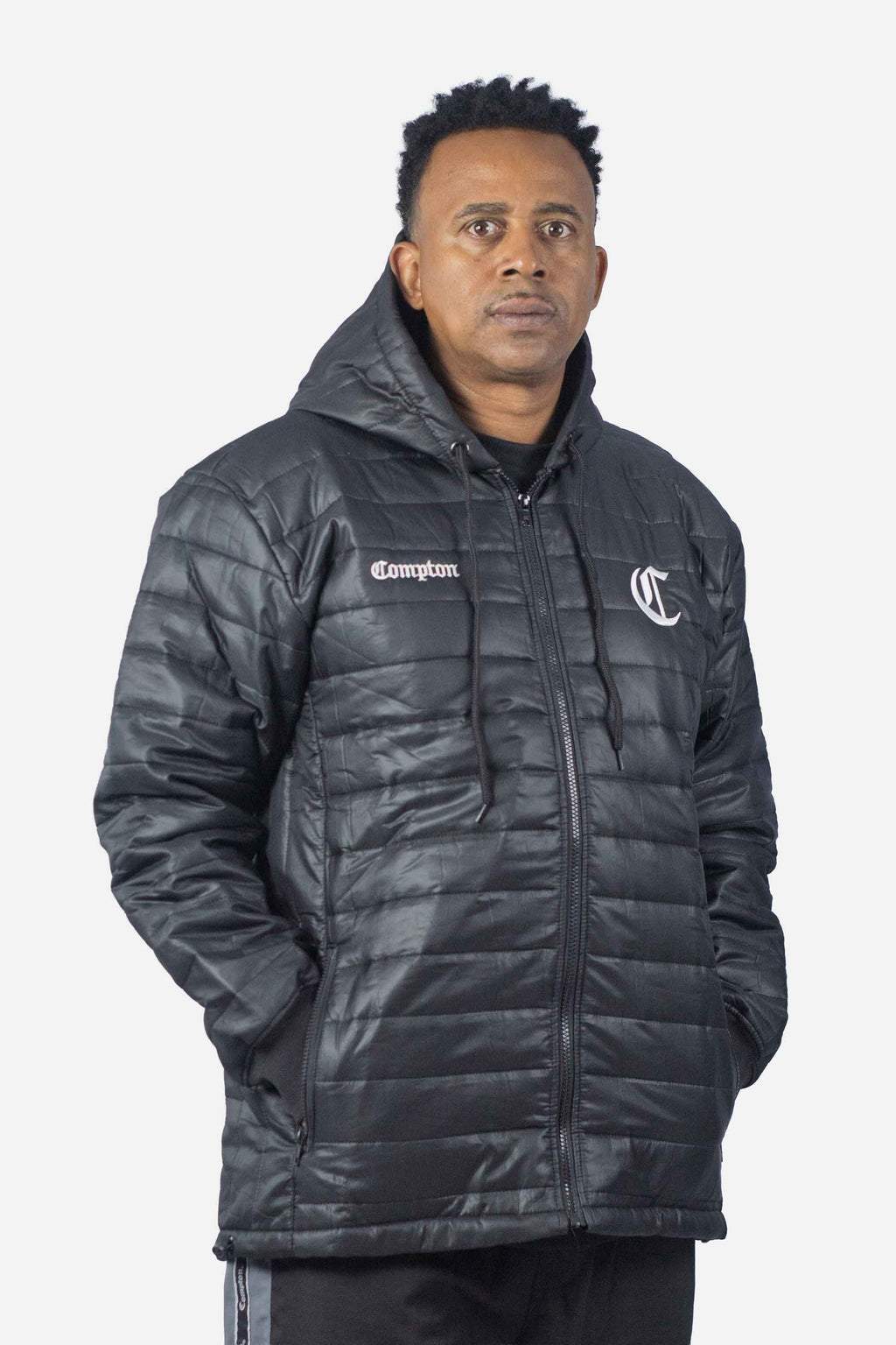 Jaqueta Compton Bobojaco Puffer Bordado Preto