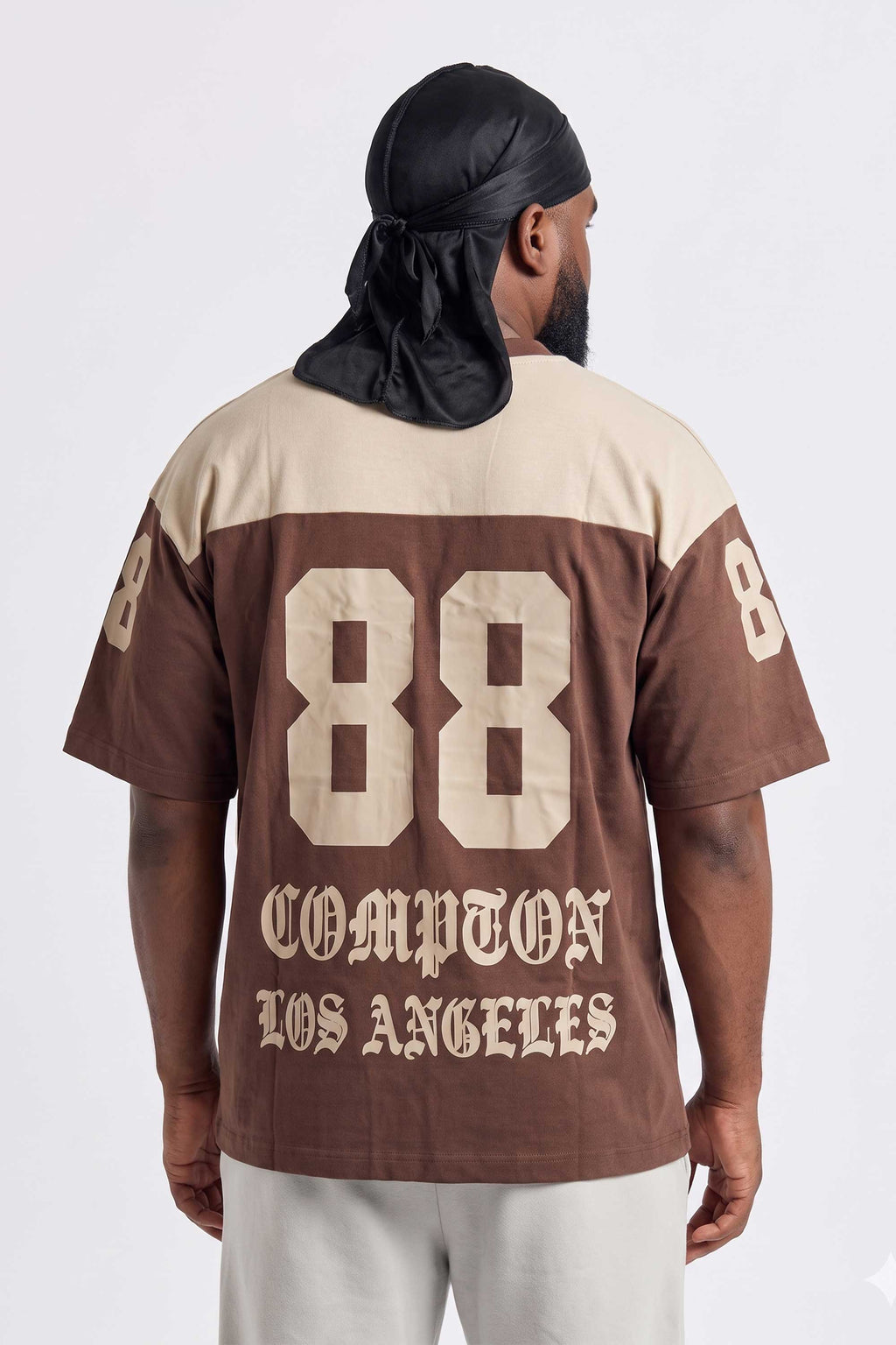 Camiseta Oversized Compton Gang Life - Marrom