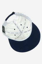Boné Dad Hat Compton Baseball Pinstripe Azul Logo Bordado
