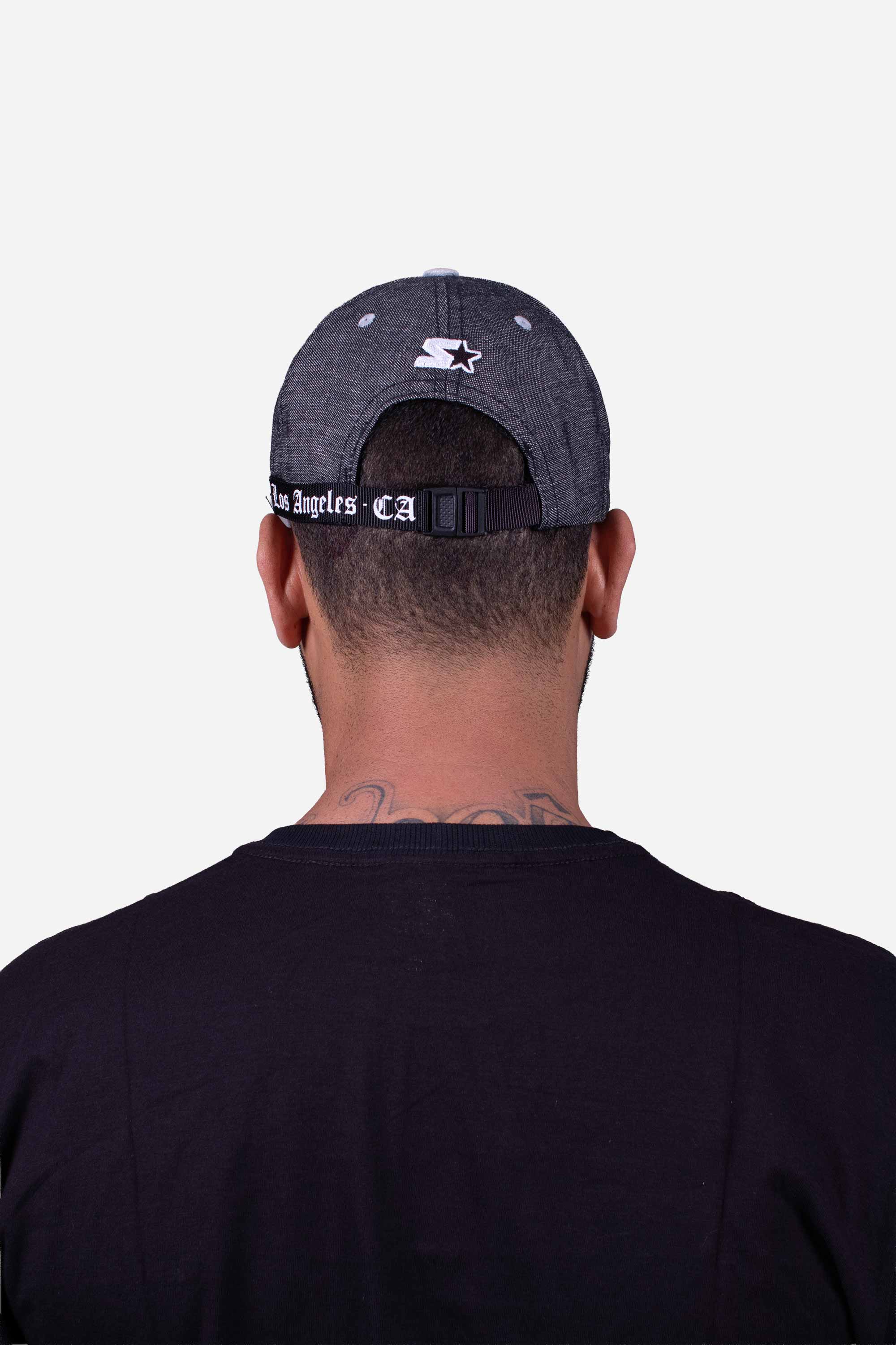 Boné Aba Curva Collab Starter X Compton Click Ninety9 Cinza