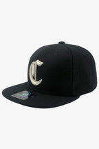 Boné Compton Aba Reta Snapback Logo Corte Laser Preto