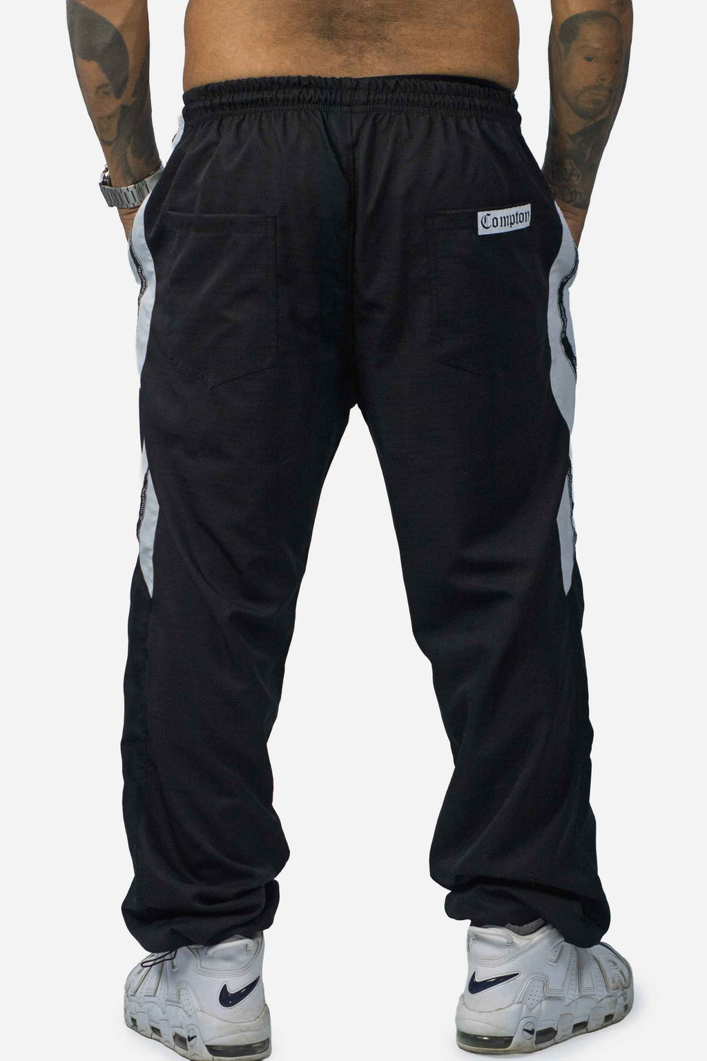 Calça Compton Tactel Faixa Galão Preta