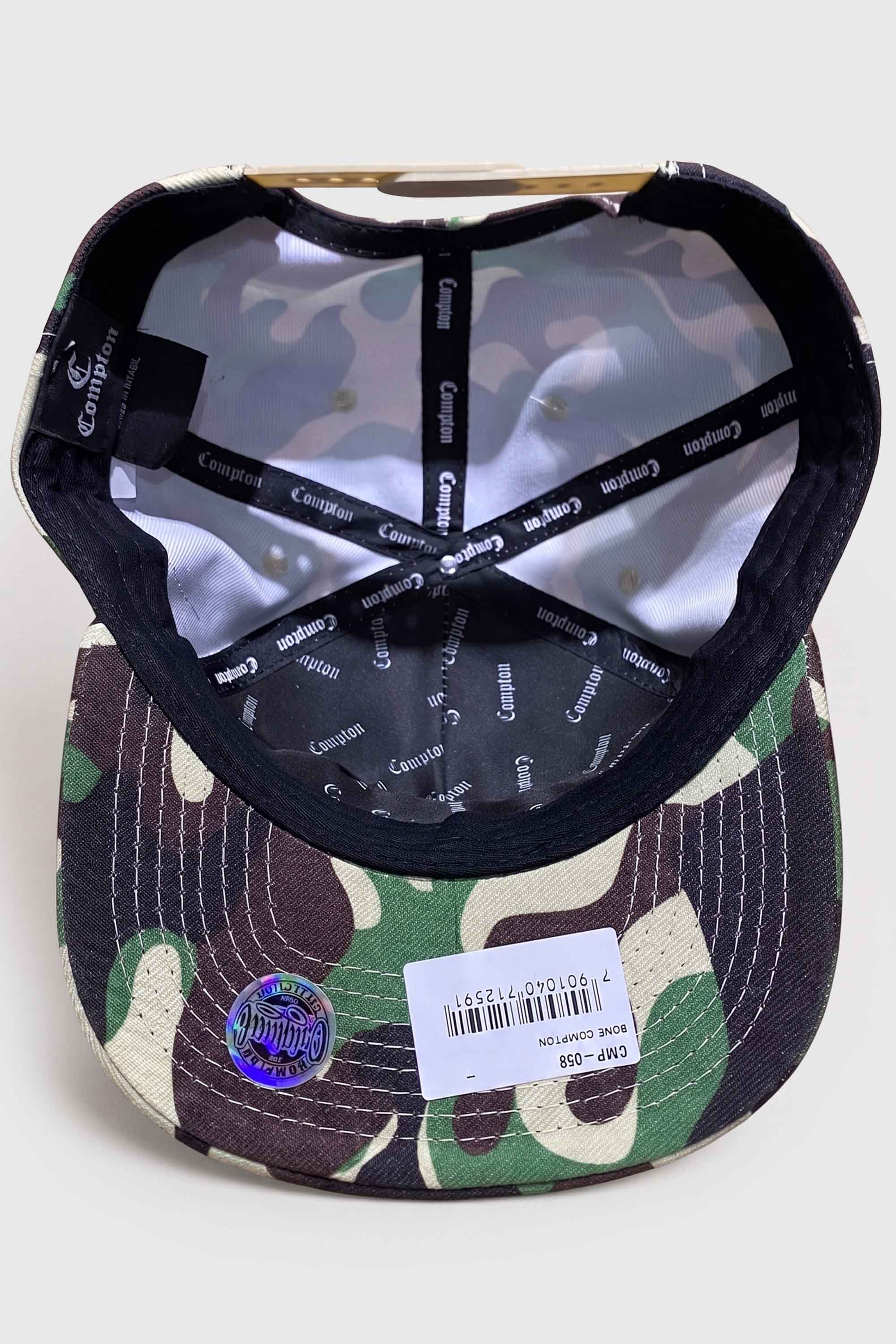 Boné Aba Reta Snapback Compton Clássico - Cammo