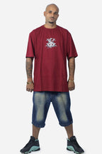 Camiseta Compton Oversized Thug Angel Vinho