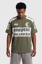 Camiseta Oversized Compton Gang Life - Verde Militar