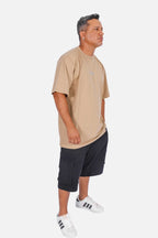 Camiseta Compton Oversized Logo Refletivo Caqui