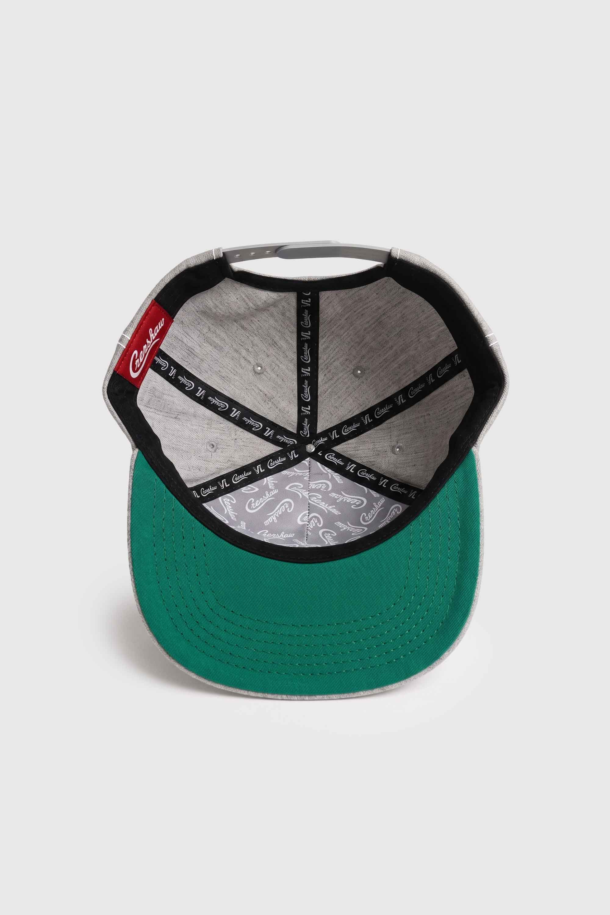 Boné Aba Reta Snapback Crenshaw Logo - Cinza Mescla