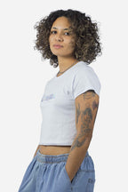 Cropped Compton Logo holográfico Branco