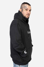 Moletom Compton Canguru Logo Refletivo Preto