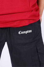 Bermuda Cargo Compton Sarja Black Streets Preta